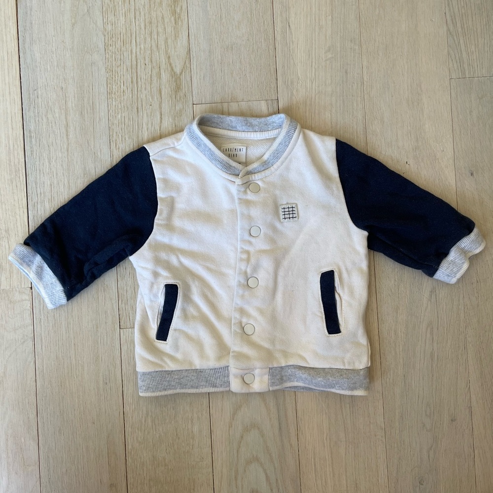 Carrément Beau snap front varsity jacket 6 month